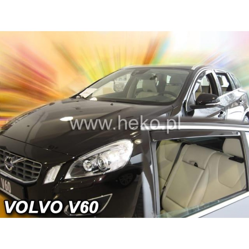 Дефлекторы окон (ветровики) Volvo V60 2010+ Heko