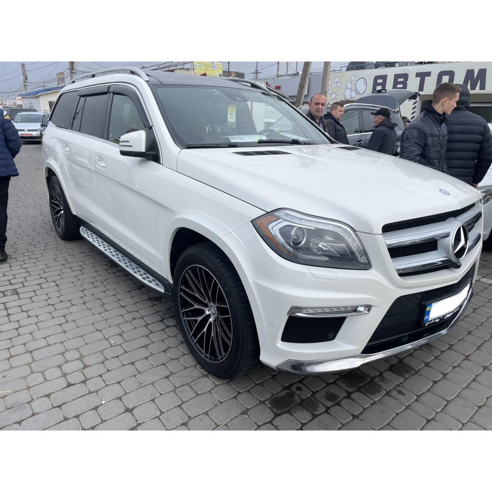 Дефлектори вікон (вітровики) Mercedes GL-class/ GLS X-166 2013 з Хром Молдінгом HIC