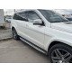 Дефлектори вікон (вітровики) Mercedes GL-class/ GLS X-166 2013 з Хром Молдінгом HIC