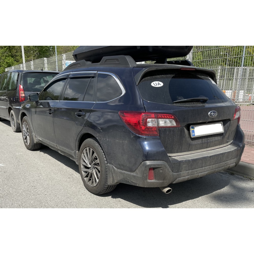 Дефлектори вікон (вітровики) Subaru Outback/Legasy 2014-2021 Wagon ЗХромМолдінгом HIC