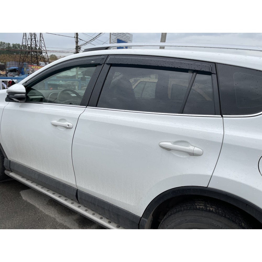 Дефлектори вікон (вітровики) Toyota Rav-4 2013-2019 вузькі HIC