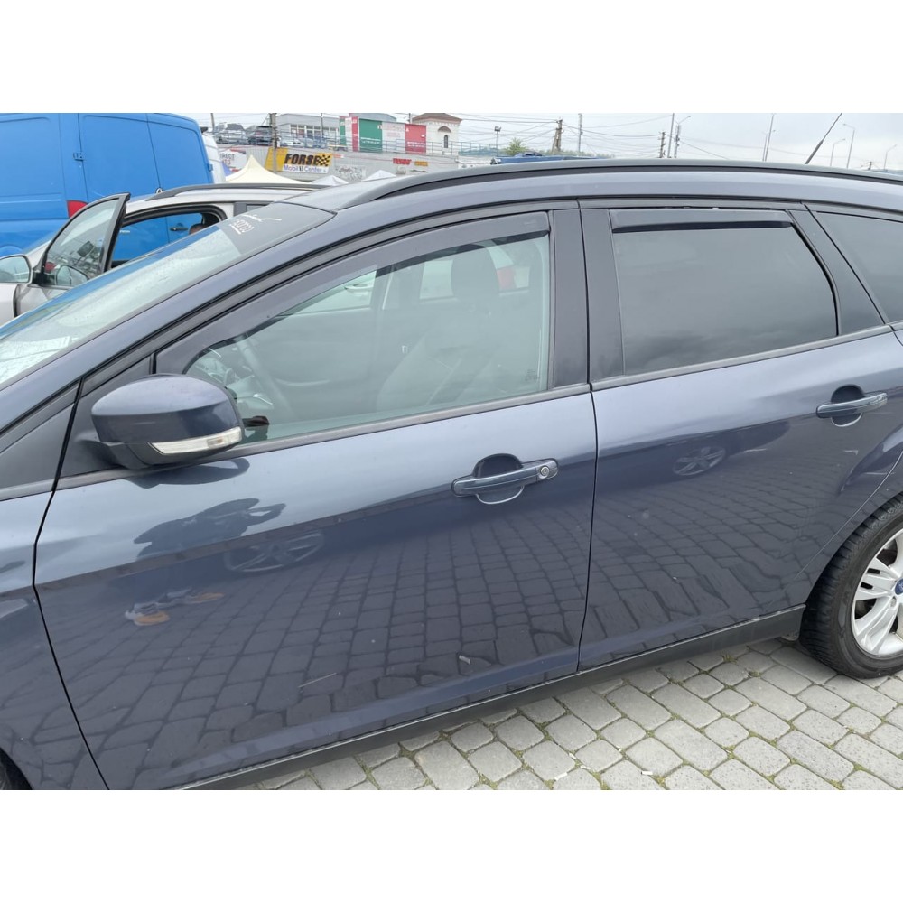 Дефлекторы окон (ветровики) Ford Focus 2004-2011 II Combi (вст, 4шт) Heko