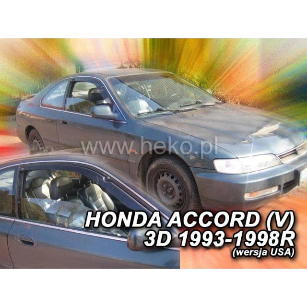 Дефлектори вікон (вітровики) Honda Accord 1993-1998 3D (вставні, 2шт)  USA (Heko) V (США) (ТОЛЬКО ПЕРЕДНИЕ)