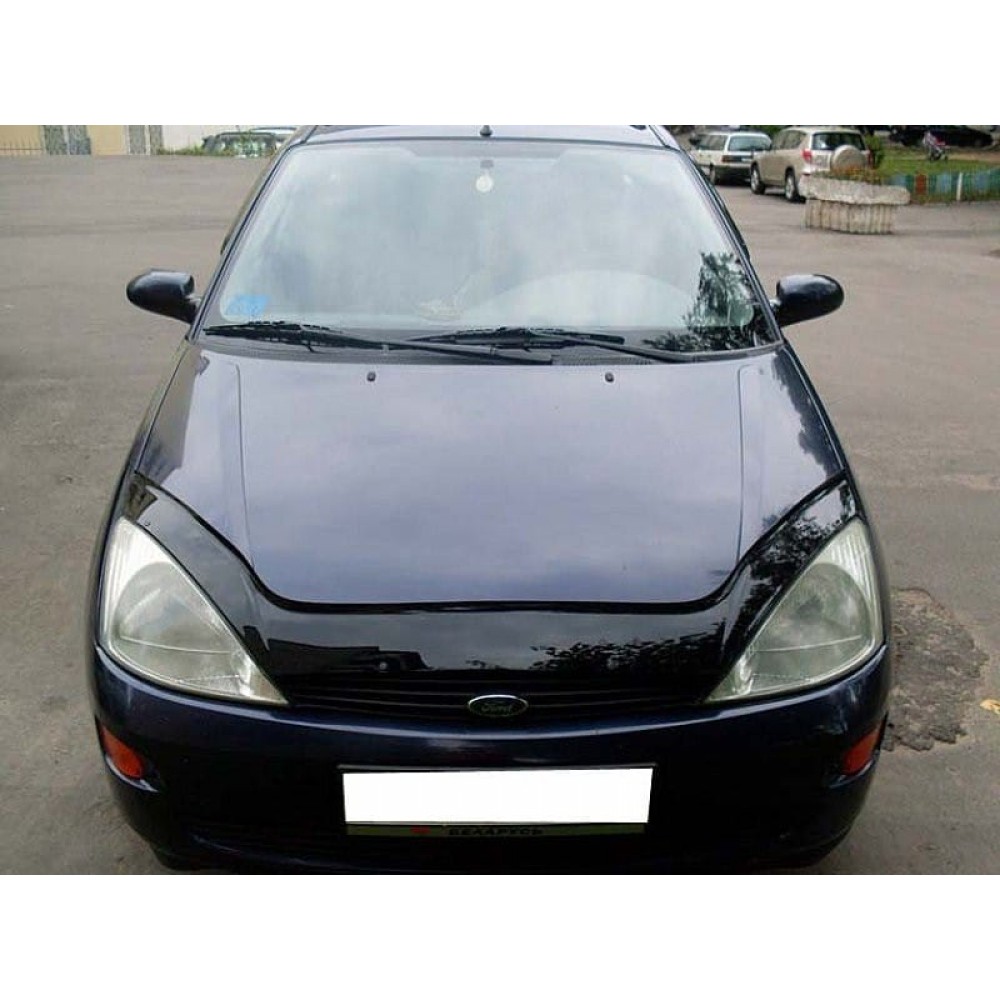 Дефлектор капота (мухобійка) для Ford Focus 1998-2004 /довга (VIP)