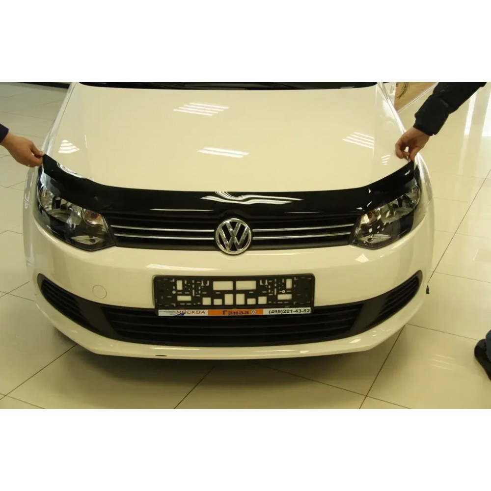 Дефлектор капота (мухобійка) для Volkswagen Polo 2010-2017 HIC