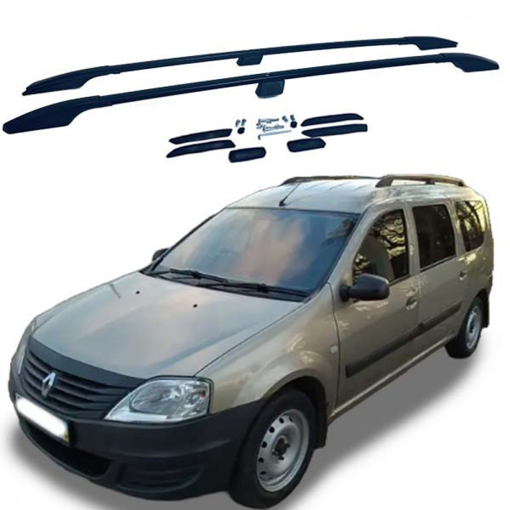 Рейлінги (чорні) для Renault Logan 2004+ MCV (Турція) STF