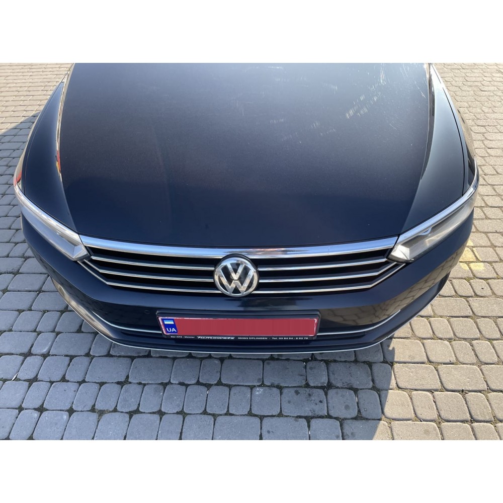 Накладка на фары и полоска для Volkswagen Passat B8 2015+ (Хром-нерж, 3шт) TAN24