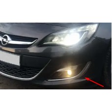 Накладки на протитуманки для Opel Astra J 2010+ (Хром-нерж, 2шт) TAN24
