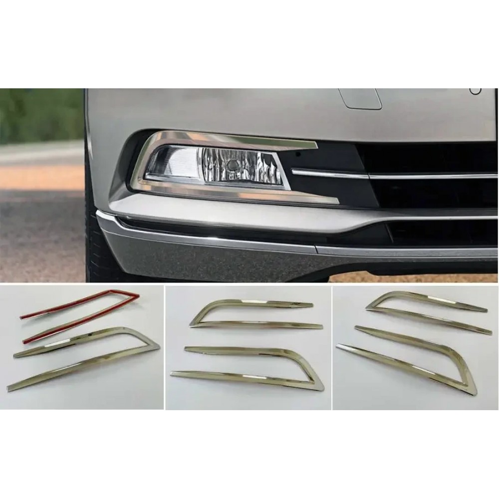 Накладки на протитуманки для Volkswagen Passat B8 2015+ (Хром-нерж, 2шт) TAN24