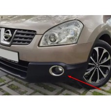 Накладки на протитуманки для Nissan Qashqai 2007-2010 (Хром-нерж, 2шт) TAN24