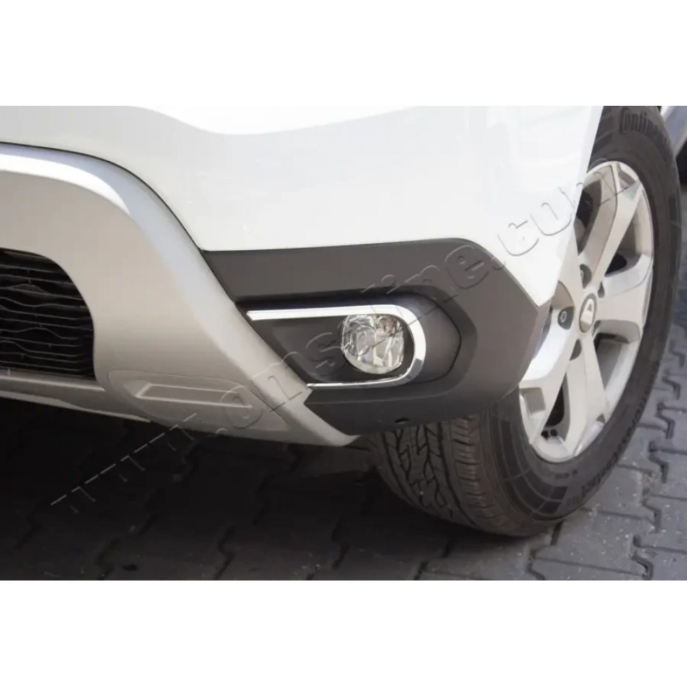 Накладки на протитуманки для Dacia Duster 2018+ (Хром-нерж, 2шт) TAN24