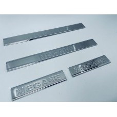 Накладки на пороги для Renault Megane II 2002-2008 (хром-нерж, 4шт) TAN24