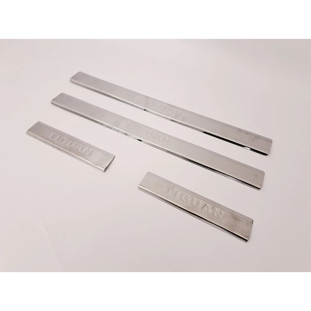 Накладки на пороги для Volkswagen Tiguan 2007-2016 (хром-нерж, 4шт) TAN24