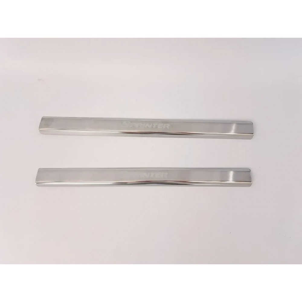 Накладки на пороги для Mercedes Sprinter 906 / 2006-2018 (хром-нерж, 2шт) TAN24