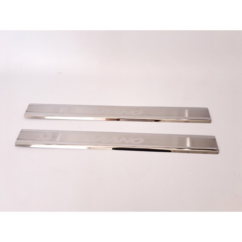 Накладки на пороги для Mercedes Vito 639 (хром-нерж, 2шт) TAN24