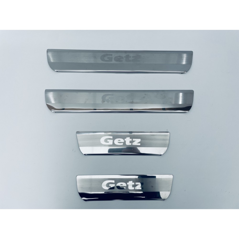 Накладки на пороги для Hyundai Getz (хром-нерж, 4шт) TAN24