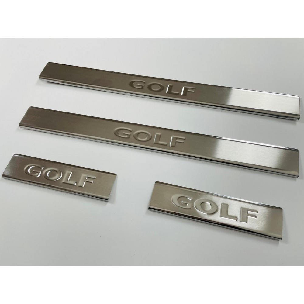 Накладки на пороги для Volkswagen Golf V,VI,VII  2004-2019 (хром-нерж, 4шт) TAN24