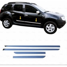 Молдинги дверей для Dacia Duster 2008-2018 (Хром-нерж, 4шт.) (TAN24)