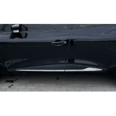 Накладки на молдинги дверей для Renault Clio IV - HB 2012+ (Хром-нерж, 4шт.) (TAN24)