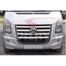 Накладки на решетку для Volkswagen Crafter 2006-2012 (Хром-нерж, 5шт) TAN24