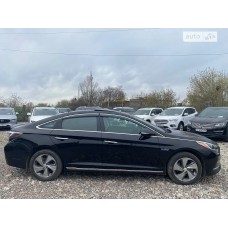 Дефлекторы окон (ветровики) Hyundai Sonata 2015+ зХромМолдінгом HIC