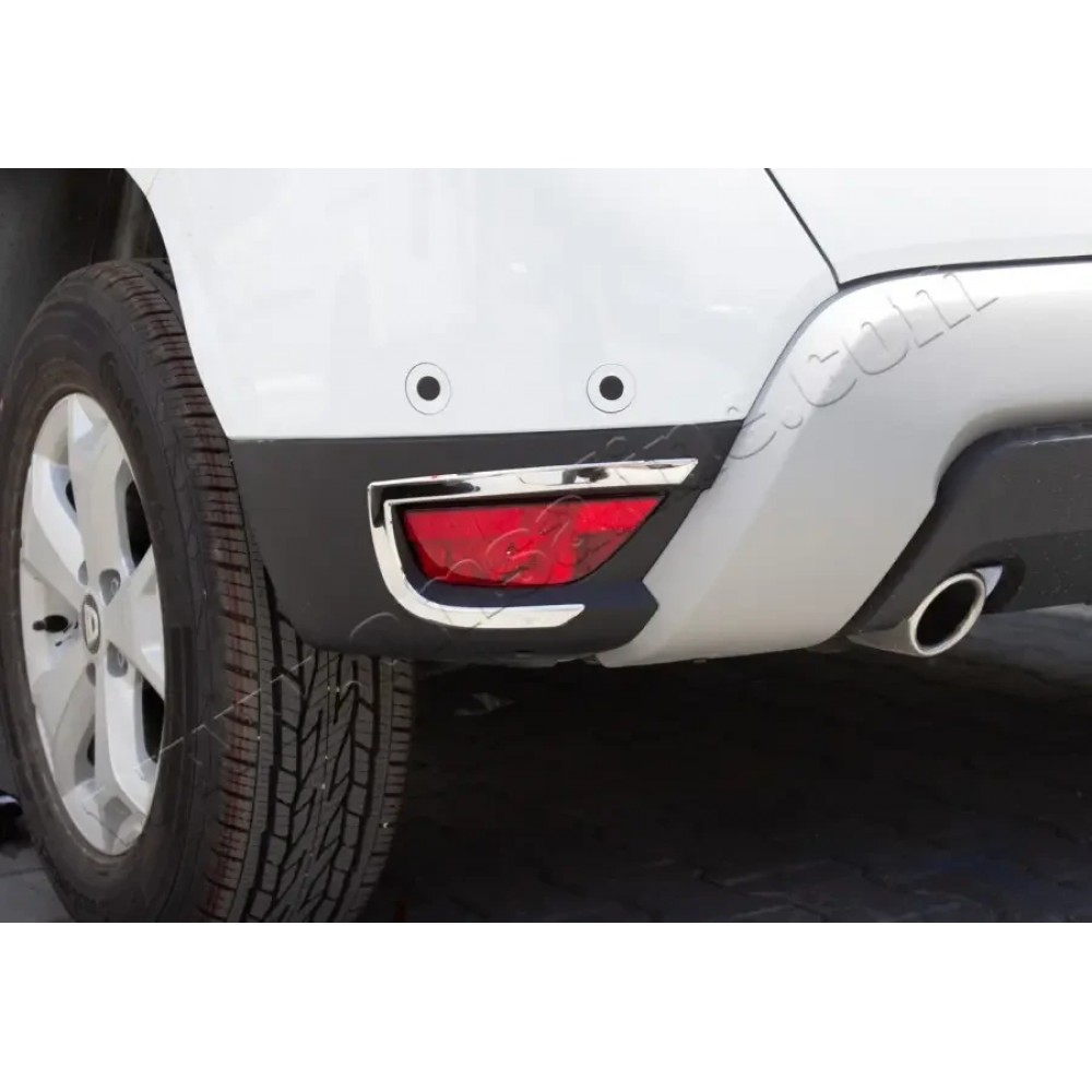 Обводка задніх катафотів для Renault Duster 2018+ (Хром-нерж, 2шт) TAN24