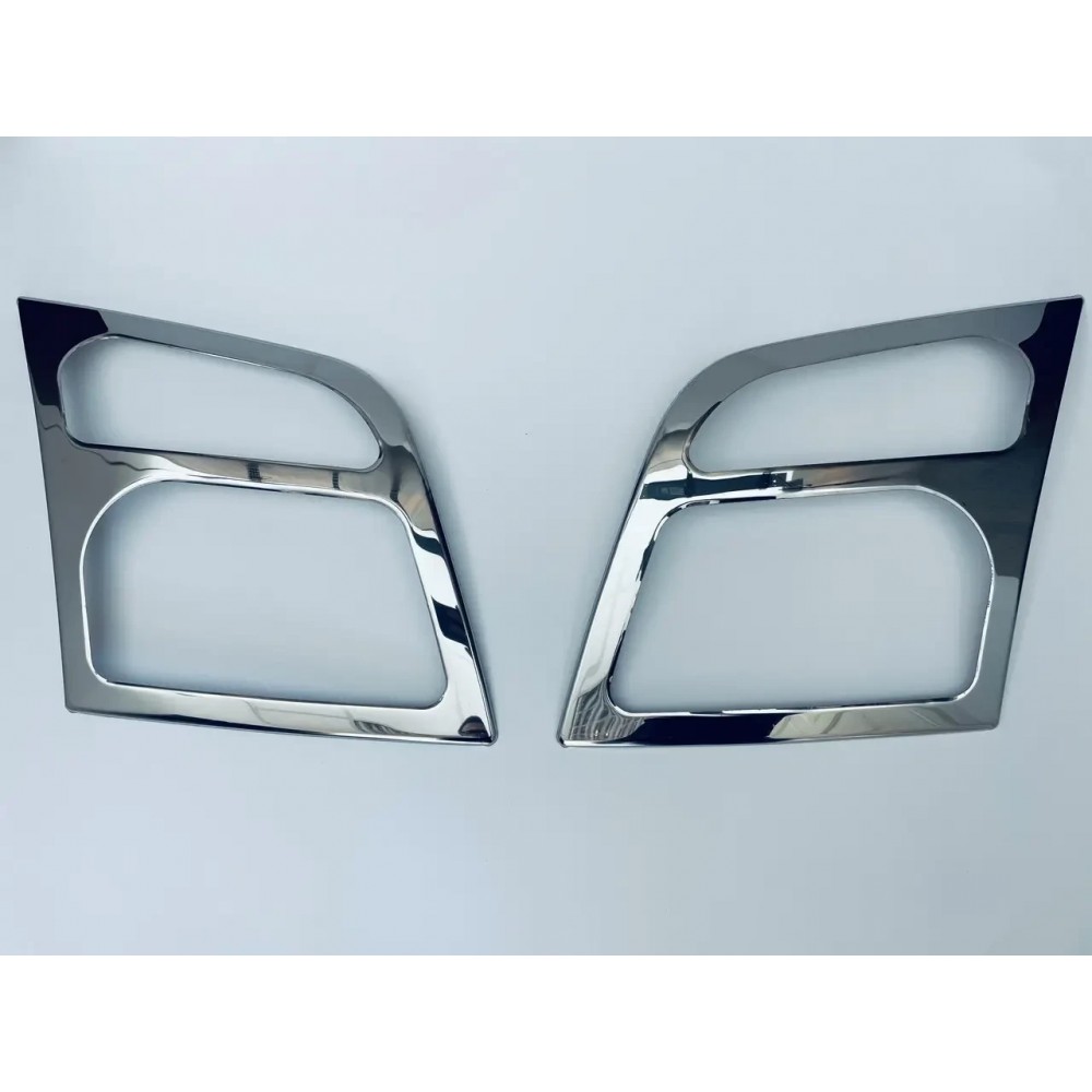 Накладки на противотуманки для Ford Connect 2002-2013 (Хром-нерж, 2шт) TAN24