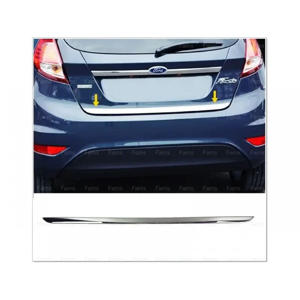 Накладка над номером для Ford Fiesta 2009+ "Хром-нерж" (TAN24)