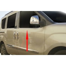Окантовка вікон для Fiat Doblo 2005-2010 (Хром-нерж, 4шт) TAN24