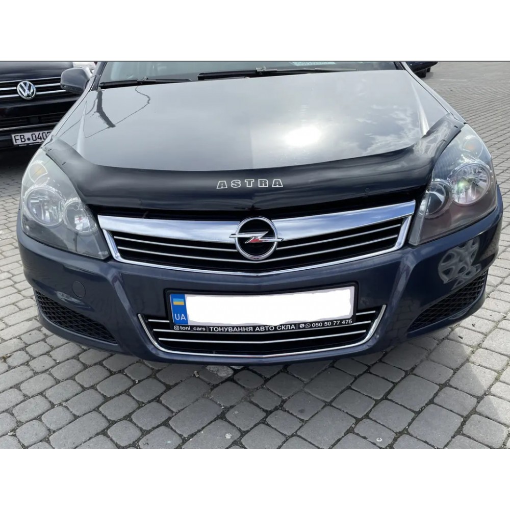 Дефлектор капота (мухобійка) для Opel Astra H 2004+ (VIP) 