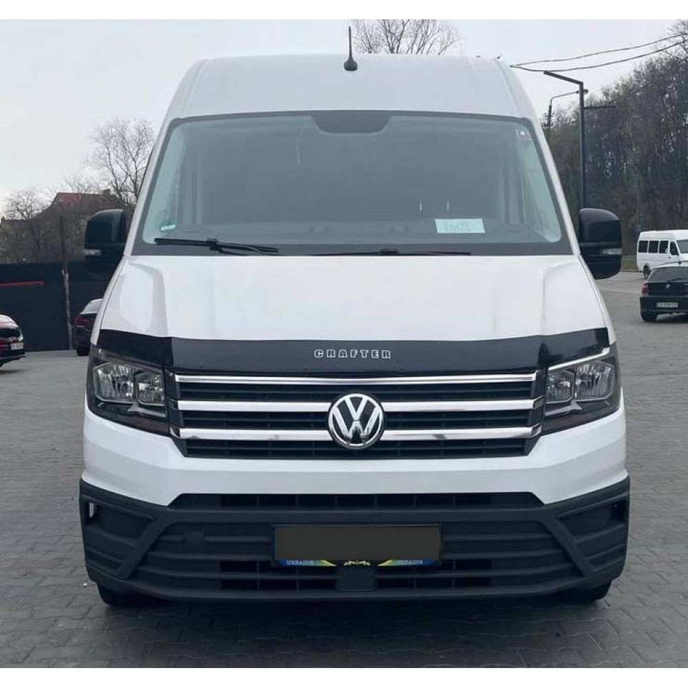 Дефлектор капота (мухобойка) для Volkswagen Crafter 2018+ (VIP)