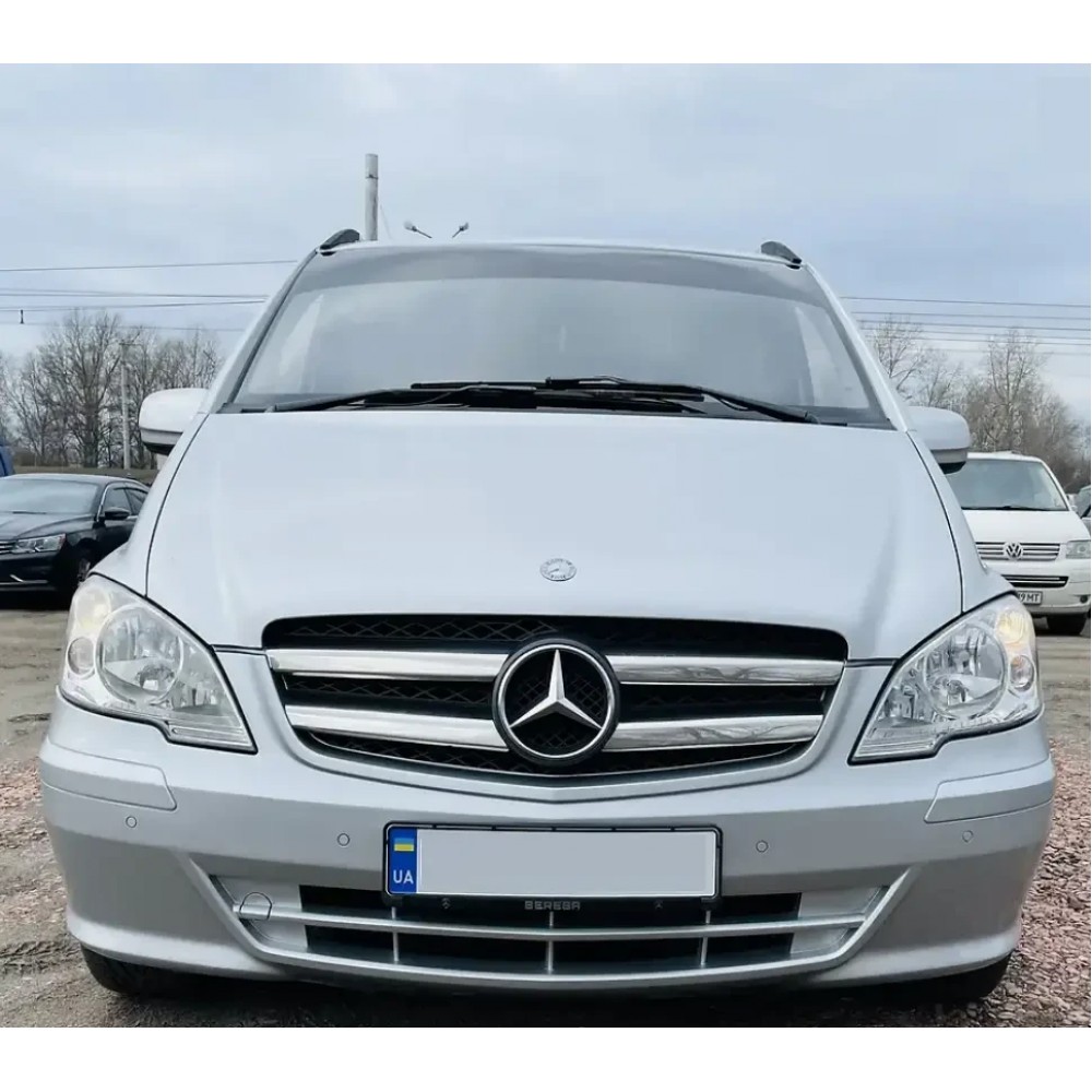 Накладки на решітку для Mercedes Vito W639 2010-2014 (Хром-нерж, 4шт) TAN24