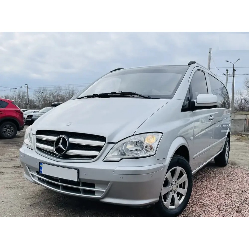 Накладки на решітку для Mercedes Vito W639 2010-2014 (Хром-нерж, 4шт) TAN24