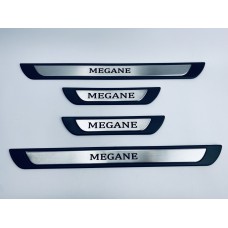 Накладки на пороги для Renault Megane (хром-пласт, 4шт) TAN24