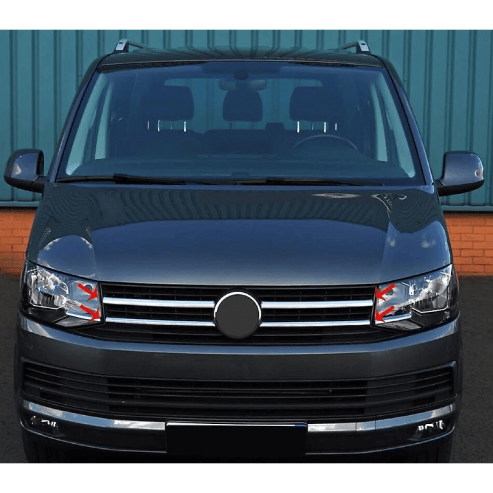 Накладки на решітку для Volkswagen T6 2015+ (Хром-нерж, 4шт) TAN24