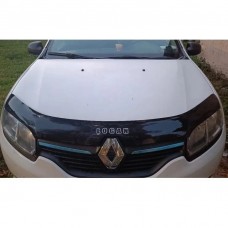 Дефлектор капота (мухобійка) для Renault Logan 2012+ (VIP)