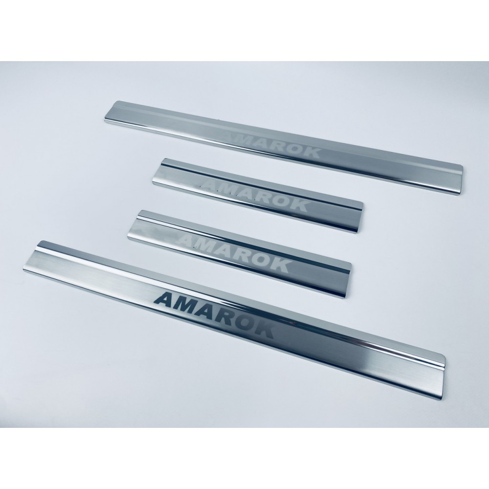 Накладки на пороги для Volkswagen Amarok 2010+ (хром-нерж, 4шт) TAN24