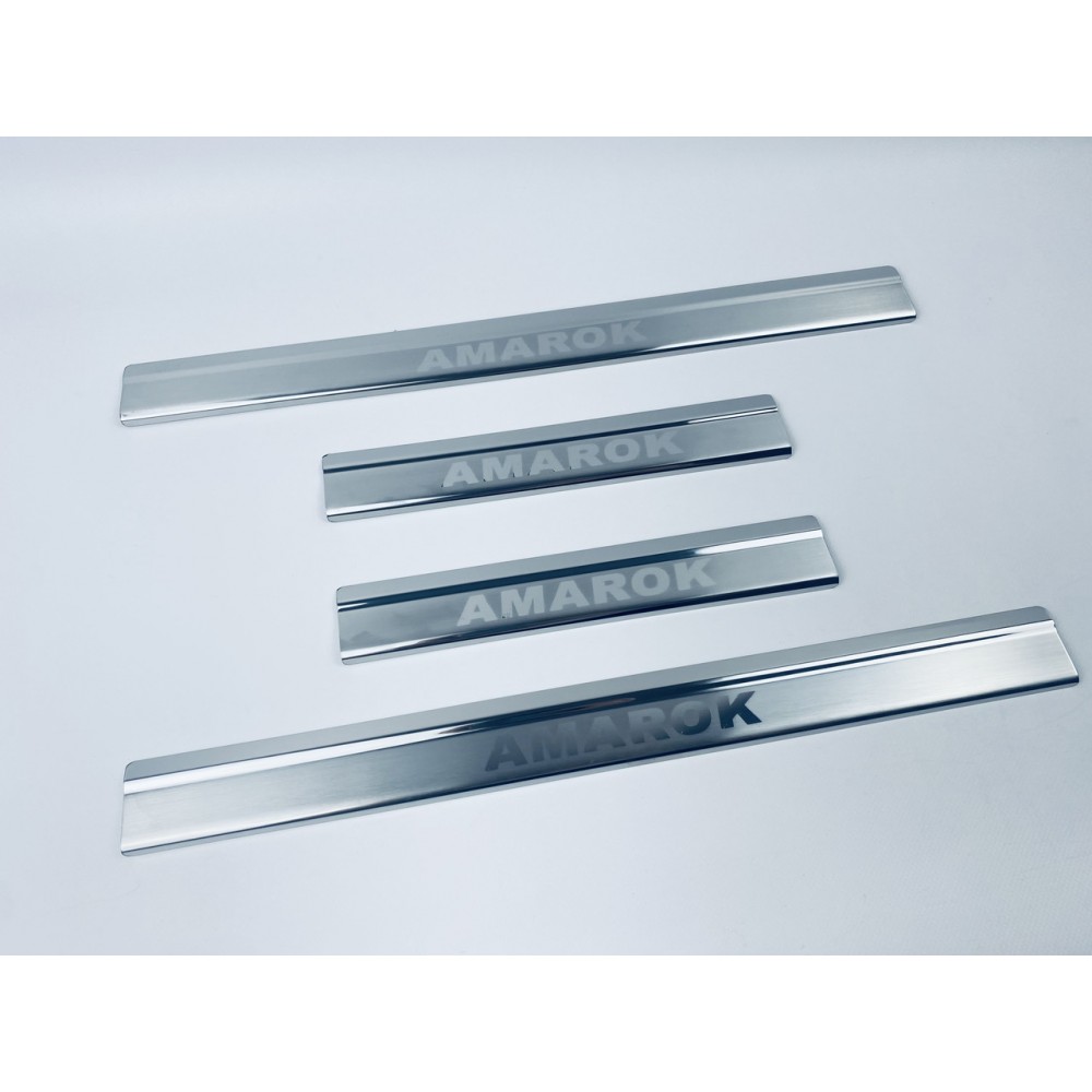 Накладки на пороги для Volkswagen Amarok 2010+ (хром-нерж, 4шт) TAN24