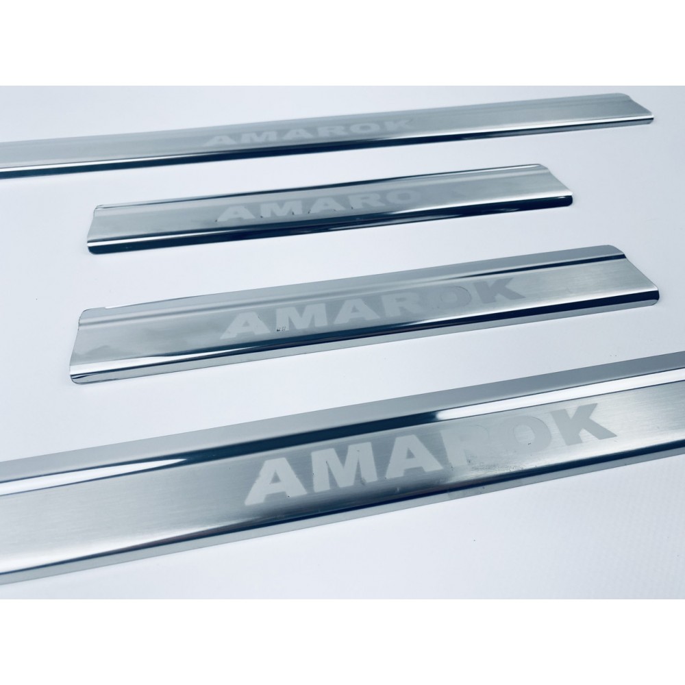 Накладки на пороги для Volkswagen Amarok 2010+ (хром-нерж, 4шт) TAN24