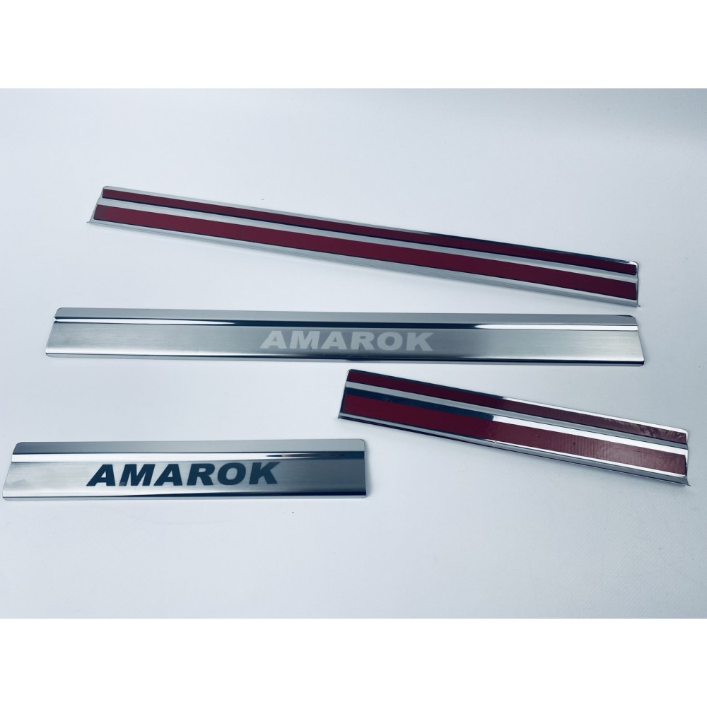 Накладки на пороги для Volkswagen Amarok 2010+ (хром-нерж, 4шт) TAN24