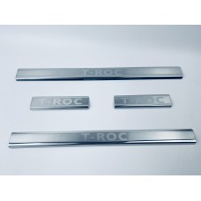 Накладки на пороги для Volkswagen T-Roc 2017+ (хром-нерж, 4шт) TAN24