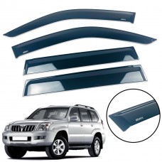 Дефлектори вікон (вітровики) для Toyota Land Cruiser 120 Prado/GX 470 2003-2010 накл. шир. (HAWK)