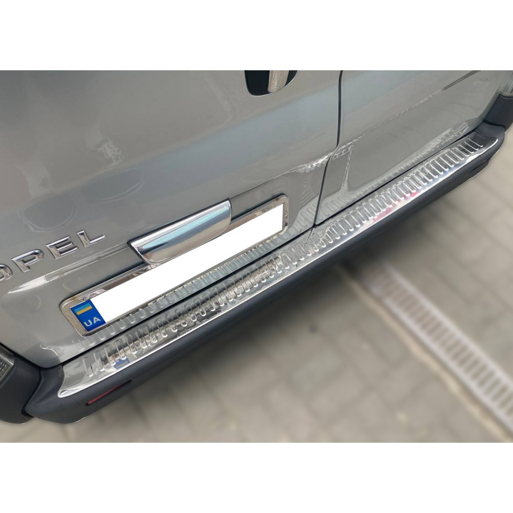 Накладка на задний бампер для Opel Vivaro 2001-2014 Хром-нерж (TAN24)