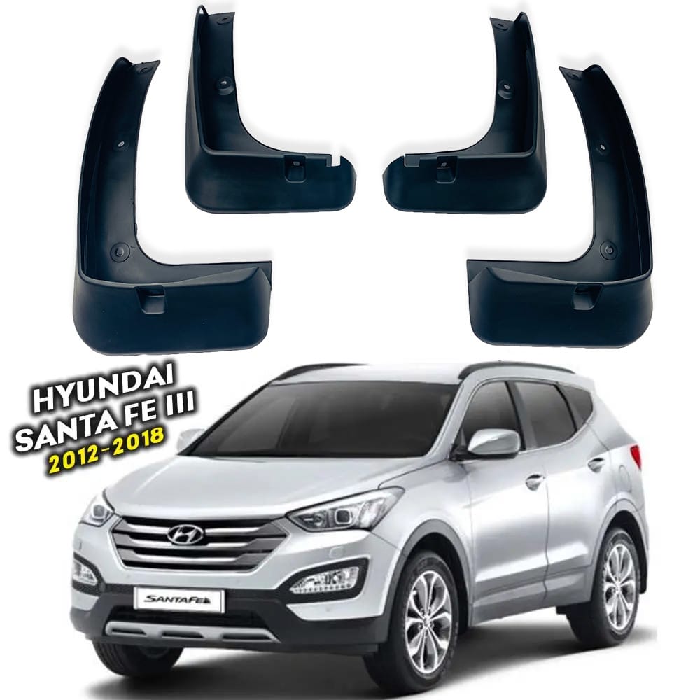 Брызговики Hyundai Santa Fe 2012-2018 БЕЗ ПОРОГІВ