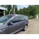 Дефлекторы окон (ветровики) для Mitsubishi Outlander 2007-2012 XL c нерж. хром полоской (HAWK)