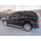 Дефлектори вікон (вітровики) для Mercedes ML-class W-164 2005-2011 з нерж.хром полоскою (HAWK)