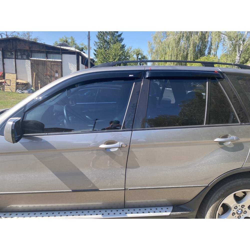 Дефлектори вікон (вітровики) до BMW X5 E53 2000-2007 накладні (DEFL) Q2