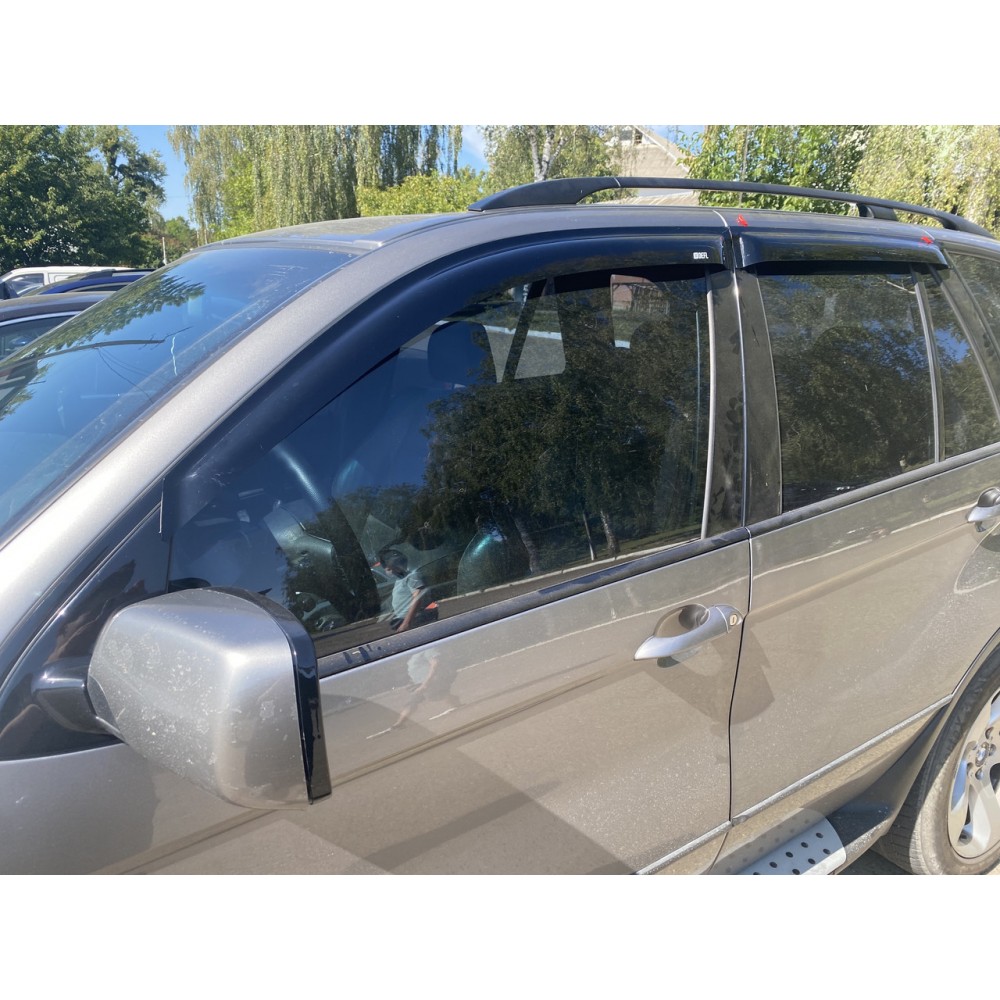 Дефлектори вікон (вітровики) до BMW X5 E53 2000-2007 накладні (DEFL) Q2