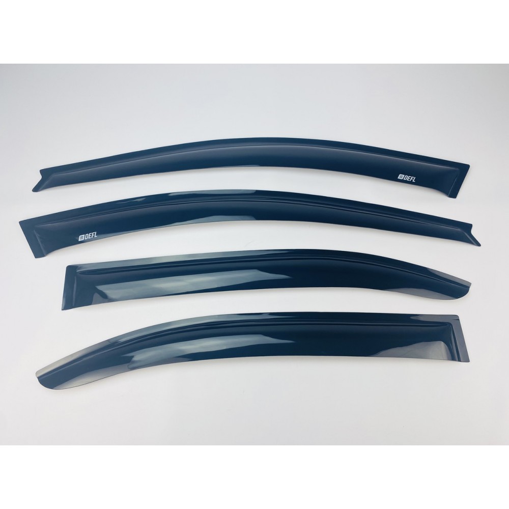 Дефлектори вікон (вітровики) для Skoda Rapid 2012-  Sedan накладні (DEFL) Q2