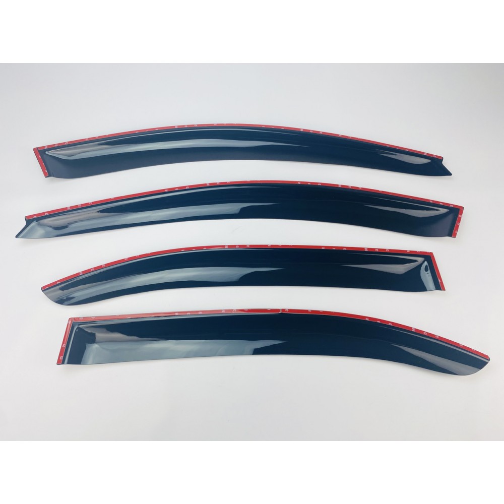 Дефлектори вікон (вітровики) для Skoda Rapid 2012-  Sedan накладні (DEFL) Q2